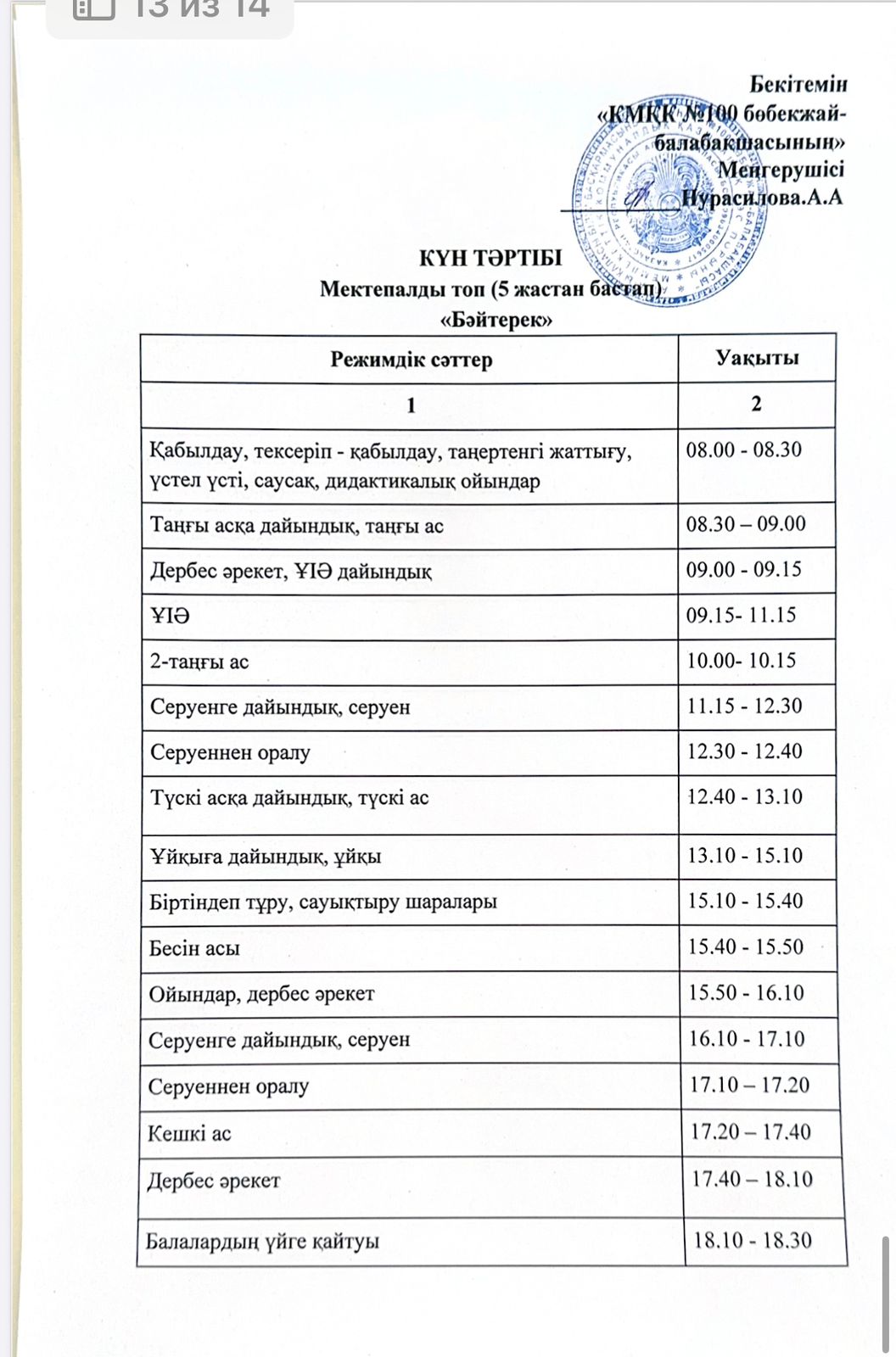 Күн тәртібі